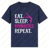 Eat Sleep Gymnastics Repeat Gymnastics Player Graphic T Shirts Gift Gymnastics Enthusiasts Aathletes Unisex Shirt Men Clothing