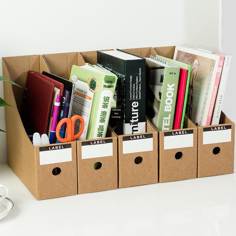 Kraft Paper Desktop File Box & Magazine Rack