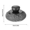 Stainless Steel Scrubber Stainless Steel Cleaning Brush Scrubber Stainless Steel Steel Wool Brush For Iron Pots Barbecue Grills