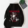 Hooded Printed Sweater Loose Jacket Personalized Jacket Men's and Women's Spider Webs