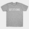 Unisex Fashion TShirt 007 373 5963 Print TShirt Plus Size S-5XL T-Shirt 100%Cotton Tops O Neck Short Sleeve Tees