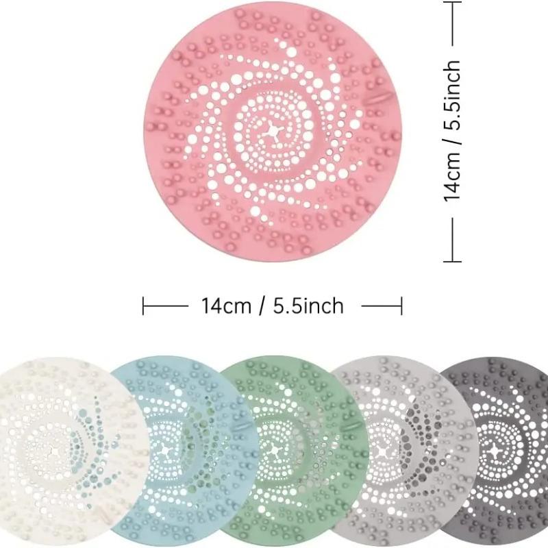 2Pcs Silicone Drain Strainer Household Shower Floor Filter Sink Strainers Hair Catcher for Kitchen Bathroom Accessories