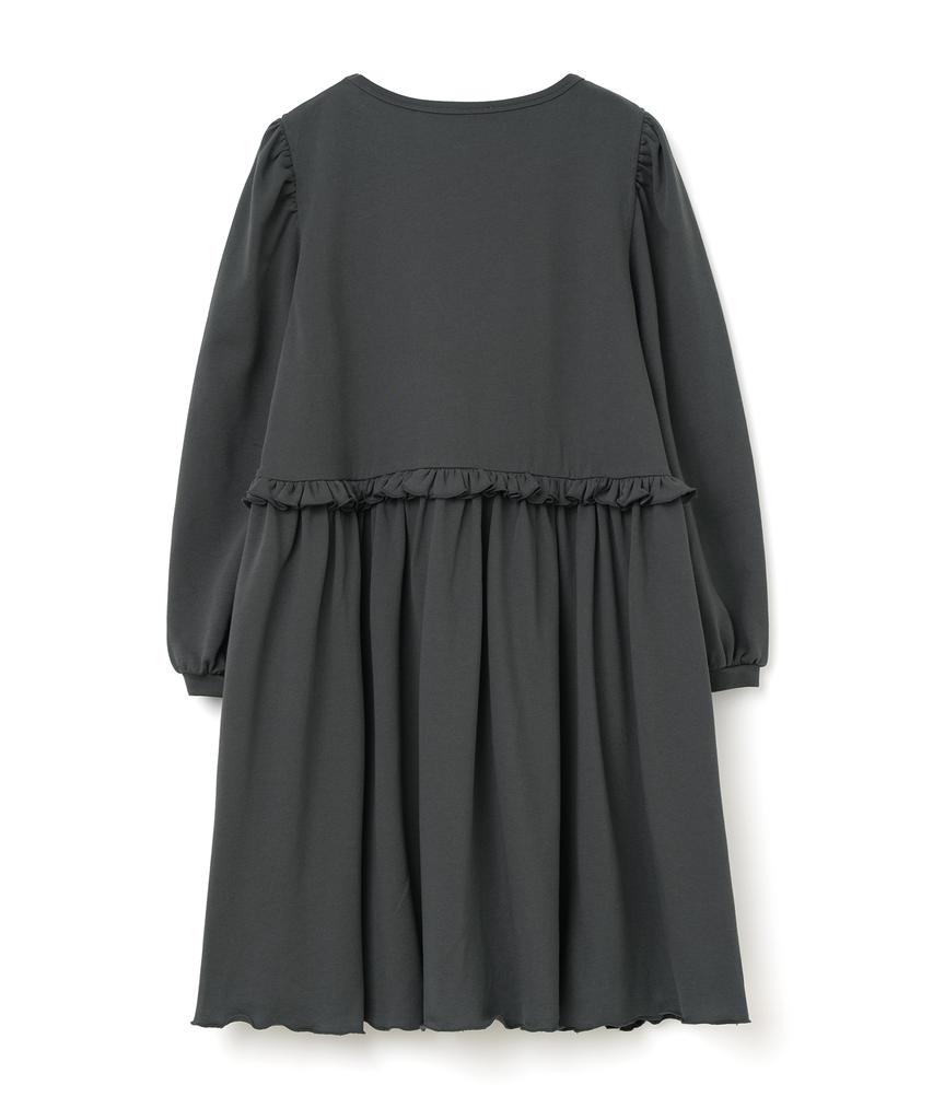Milo Woman Puff Sleeve Jersey Dress [Deep Charcoal]