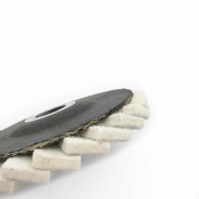 Fine Felt Polishing Wheel: Multiple Sizes for Angle Grinders, Uniform Gloss, Scratch-Resistant on Substrates