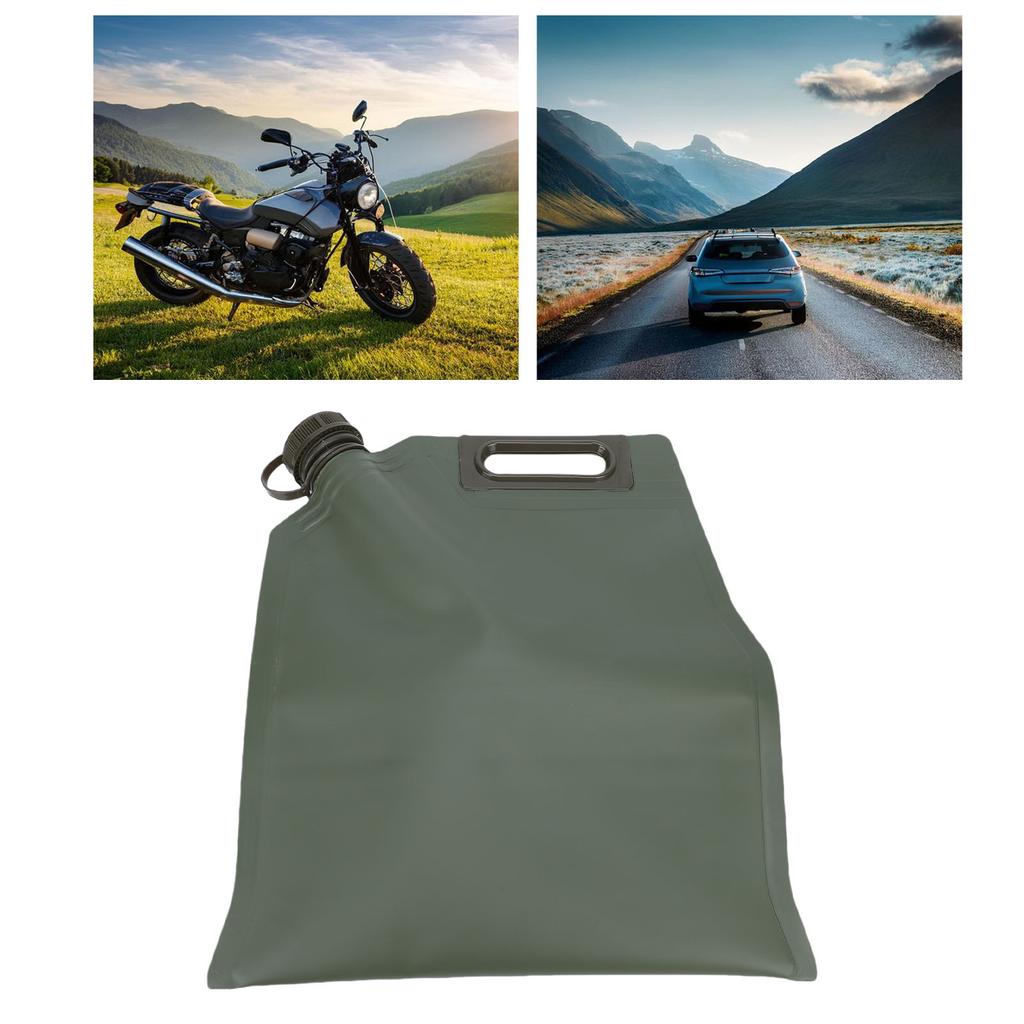 Gas Bladder TPU Leakproof Portable Handheld Gas Container Foldable Vehicle Oil Transfer Bag for Drivers Motorcycles SUVs Road Trips Green