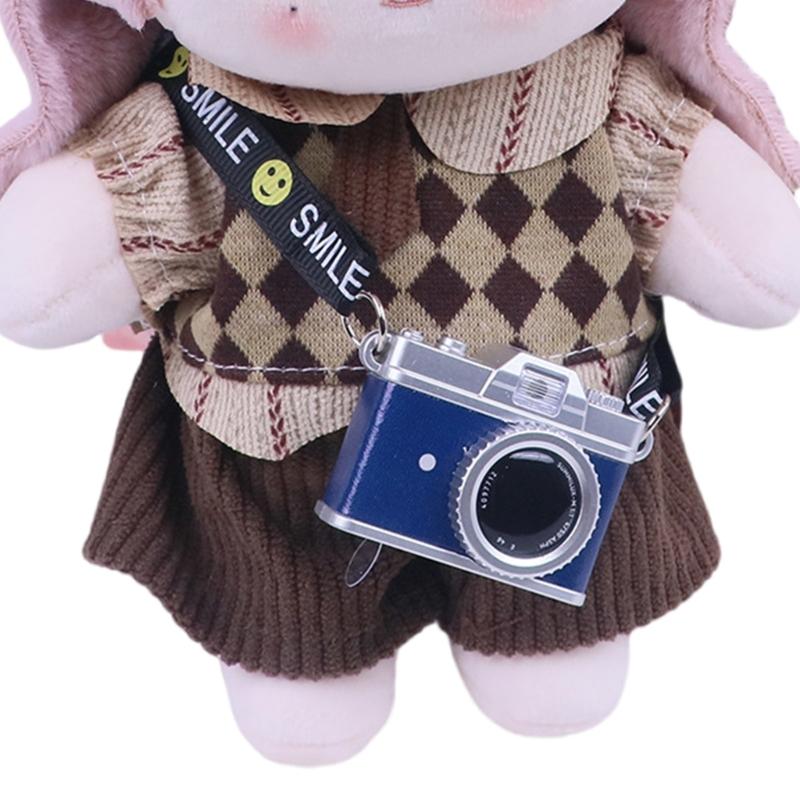 Smiling Face Camera Keychain With LED Light And Sound Effect Detail Creative Hanging Pendant For Parties Gifts