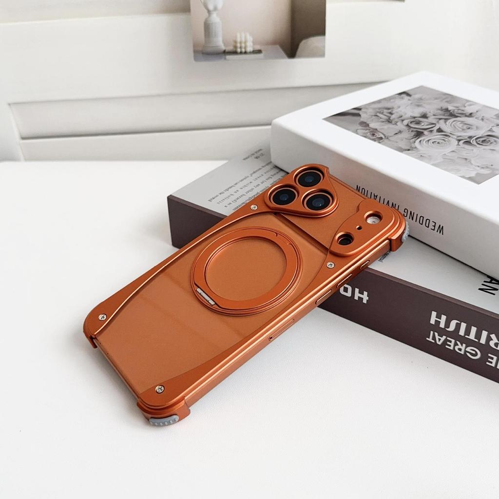 iPhone 17 Pro Max Rotating Bracket Case, Original Color, 16 Magnets, Metal Protection