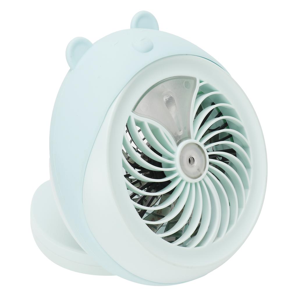 Cute Desktop Mini Fan Portable Humidifying Mist Spray Fan for Home Office SuppliesBlue Bear