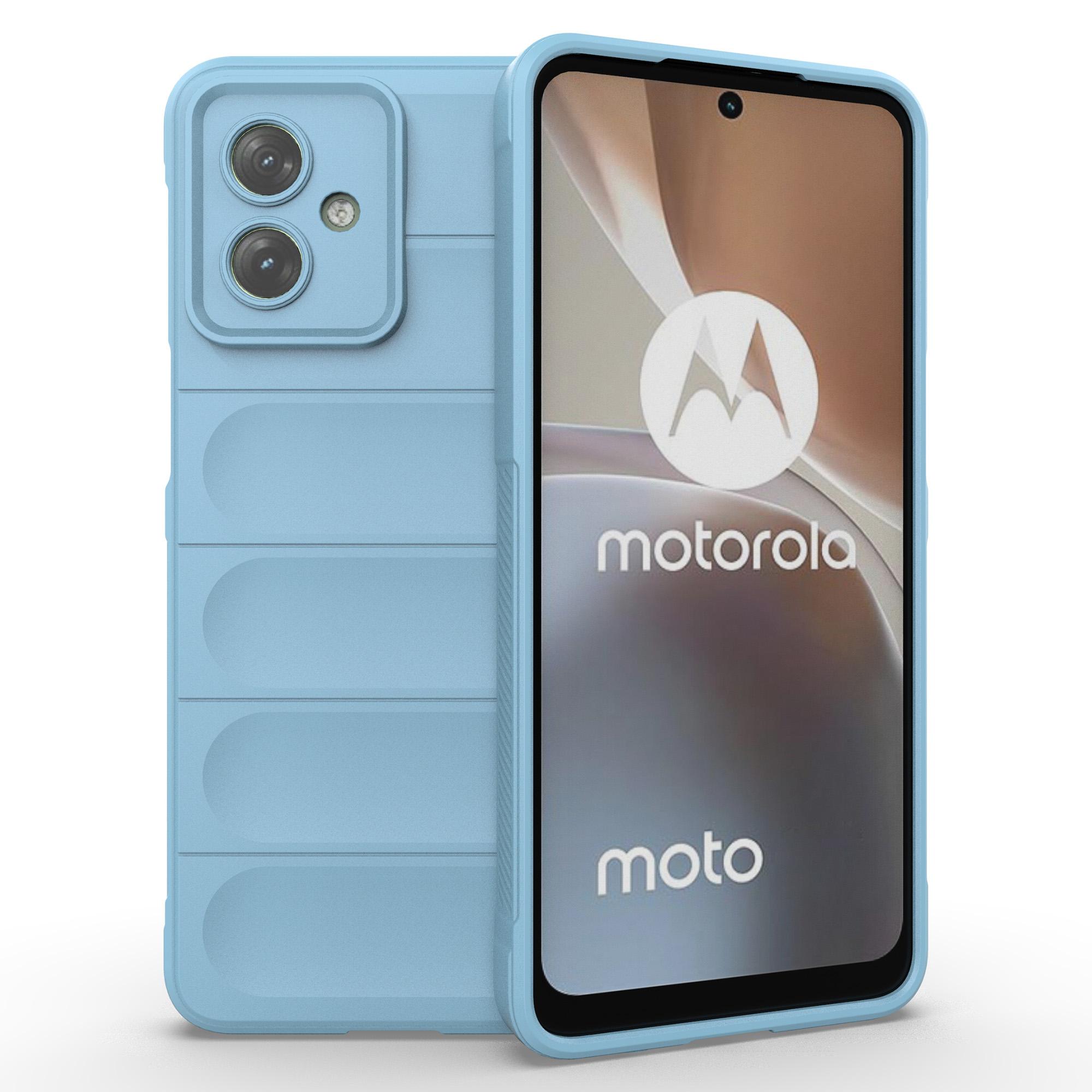 

For Motorola Moto G54 5G TPU Case Drop-proof Rugged Phone Back Cover Baby Blue