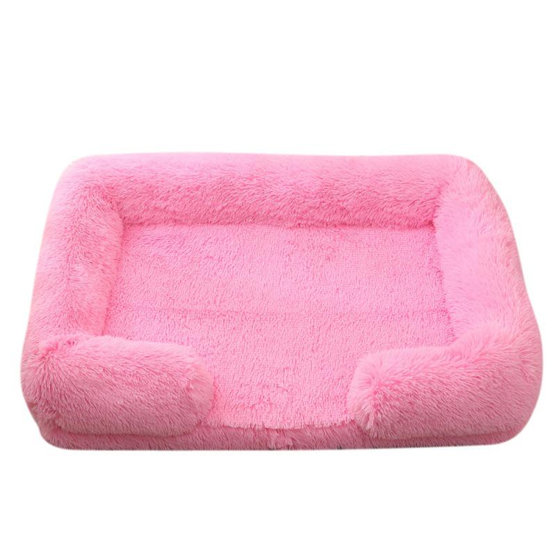 Plush Round Pet Bed for Dogs & Cats - Winter Dog Mat