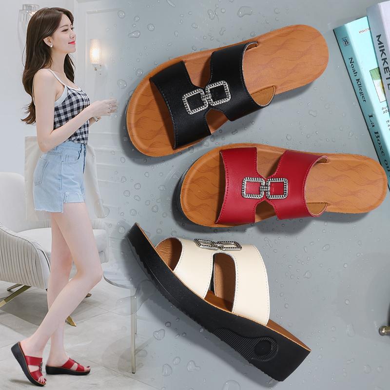 Summer Women's Wedge Sandals Premium Orthopedic Open Toe Vintage Anti-slip Leather Casual Platform Retro Shoes