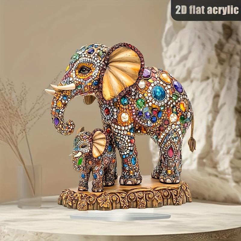 1pcs Creative Mother Daughter Elephant Desktop Decoration Ornament, Mother's Day Gift, Daily Home Decoration