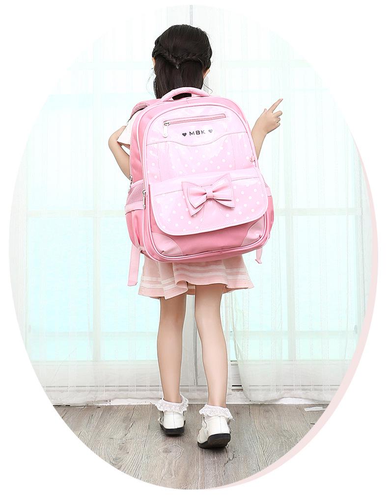 Plecak na kółkach w stylu koreańskim dla dziewcząt, w wieku 6-12 lat, klasy 1-3, 5-6 z szelkami redukującymi obciążenie.