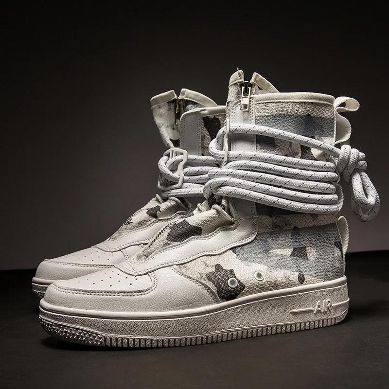 Cool Fashion Tenis Masculino High Top Casual Flat Men's Sneakers Breathable Designer Men's Shoes Running Shoes Free Shipping