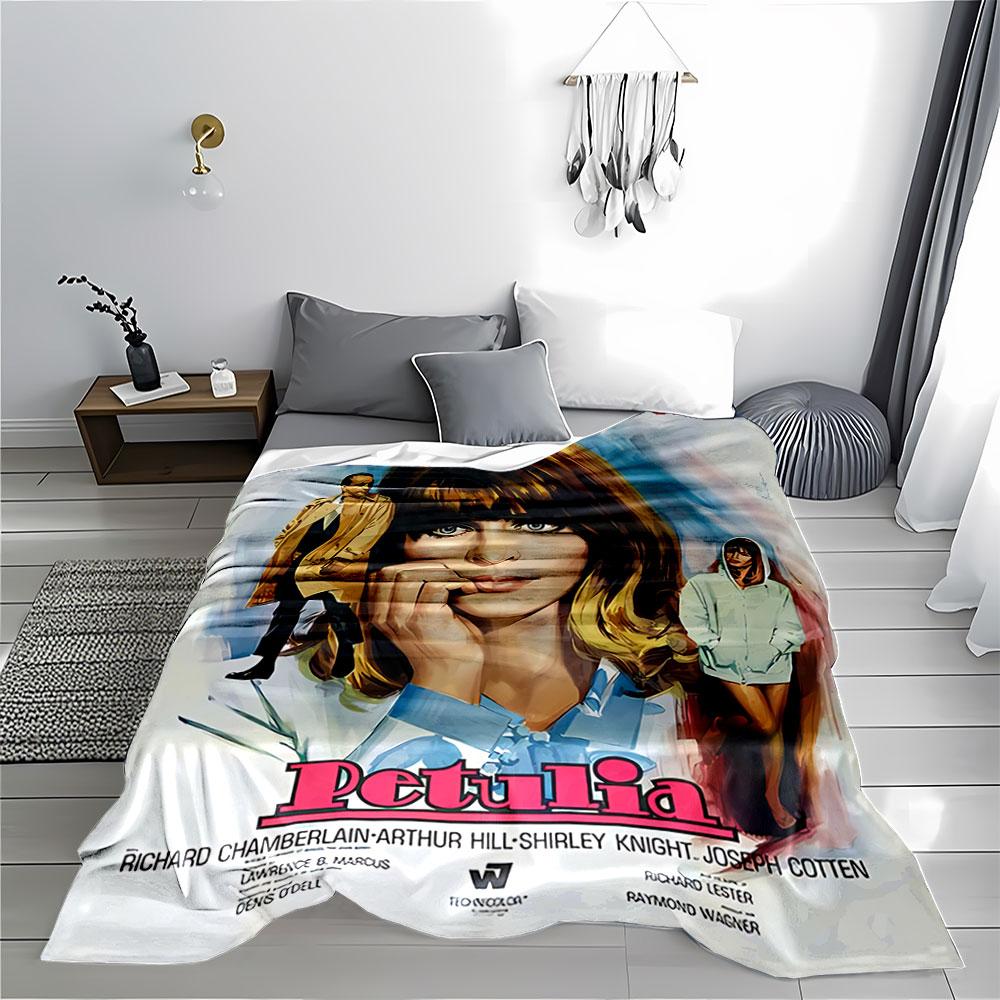 Retro Movie Poster Design Blanket for all seasons blanket lunch break throw gift