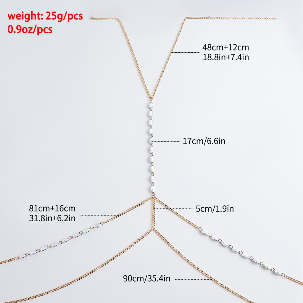 European and American jewelry, fashion metal cross thin chain, sexy waist chain, chest chain for women, bikini hottie body chain.