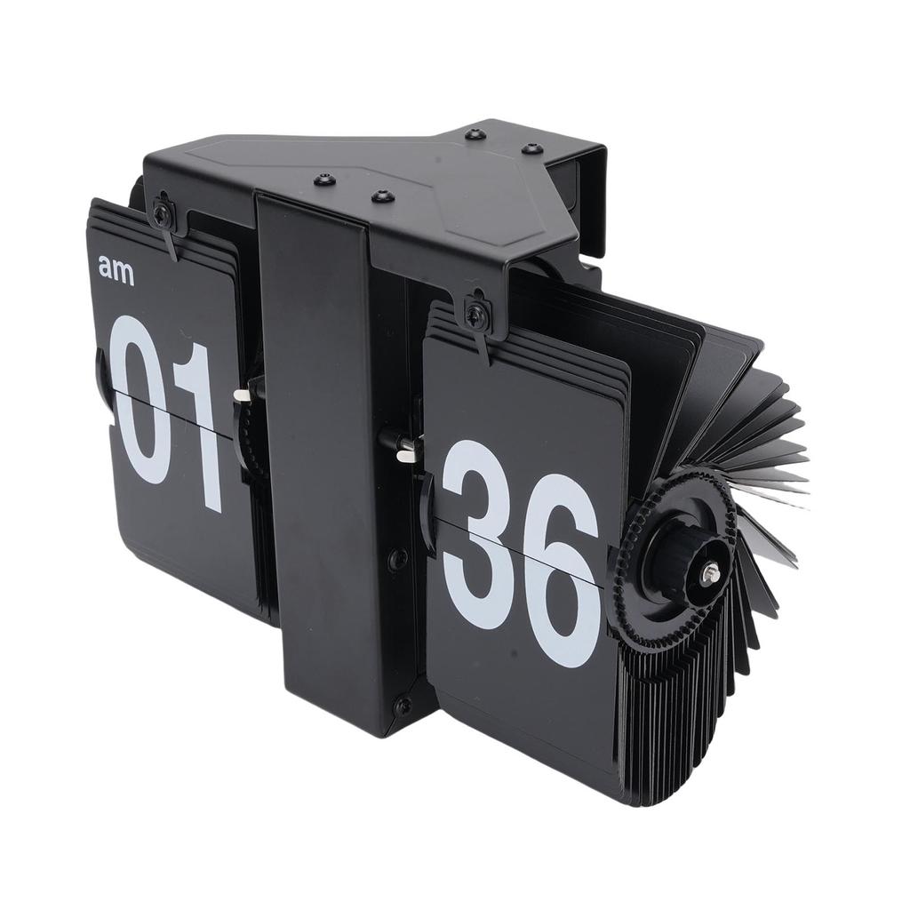 Automatic Flip Clock 12 Hours Vintage Quiet Desktop Clock for Living Room Office Gift