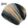 Versatile Lazy Style Hair Tie Women's Geometry Print Slouchy Hat Casual Soft Stretch Skull Colorful Geometric Pattern Hat Cap Warm Cancer
