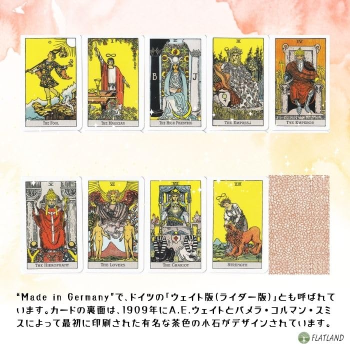 Tarot Premium Edition Pocket Size Tarot of Waite Premium Edition Instructions for Japanese Manual 78 Cards Rider-Waite A.E. Pocket, Reading, Included,