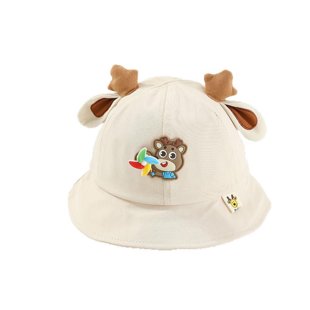 New Baby Fisherman Hat Cute Cartoon Lamb Windmill Sun Hat Spring and Summer Children's Pot Hat
