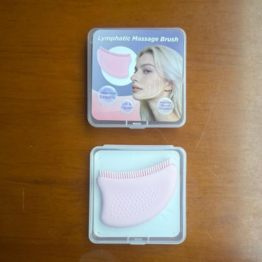 New Lymphatic Face Brush - Dry Brushing Face Massager For Lymphatic Drainage, Chin & Jawline Sculpting - Ergonomic Skin Fit Design To Reduce Puffiness