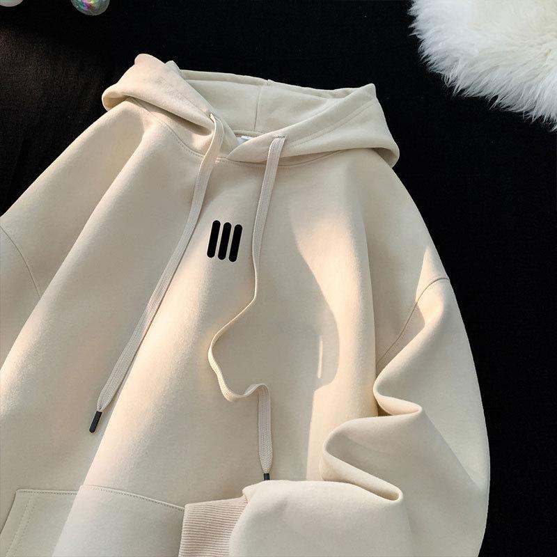 Autumn and Winter Men's Clothing Japanese Men's Casual Printing Hooded Long-sleeved Sweater Men's and Women's Trendy Brand Pullover Sports Jacket