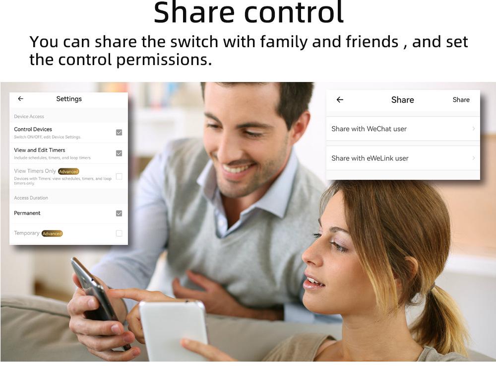 eWeLink Smart Temperature & Humidity Switch, Compatible with Alexa & Google Voice