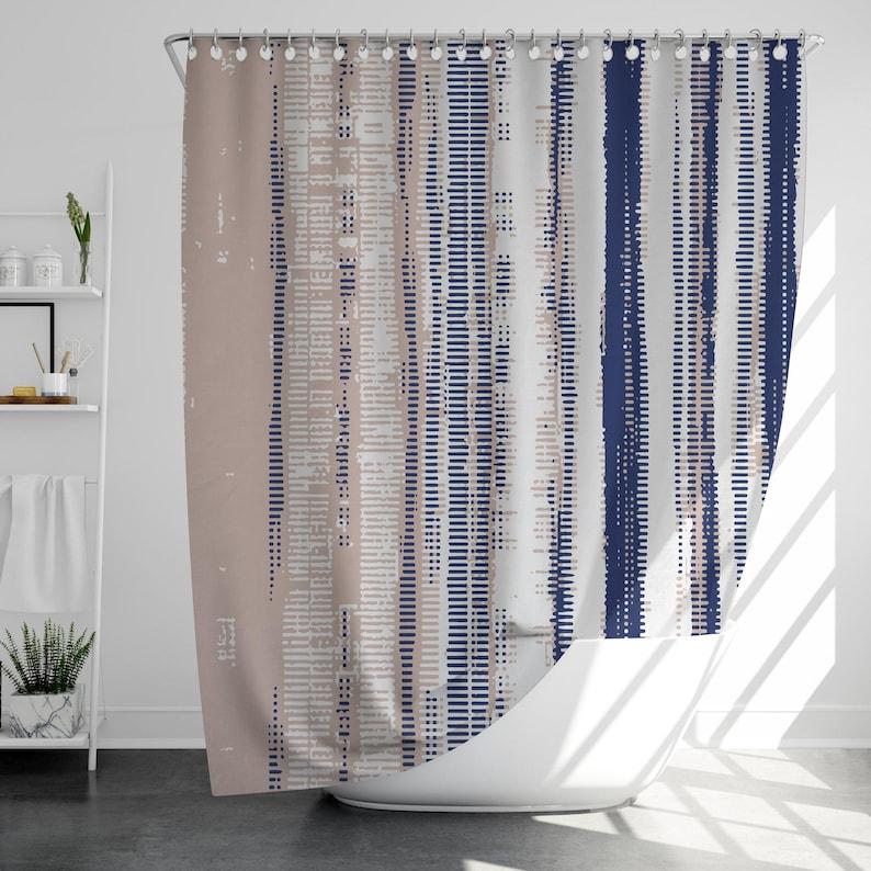 

Minimalist Colors Shower Curtain With 12 Hooks, 100% Waterproof, Modern Bathroom Decor, Housewarming Gift W60H190(CM)-1 Pcs