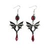 Gothic Vampire Bat Earrings With Alloy Material For Women Fashion Jewelry