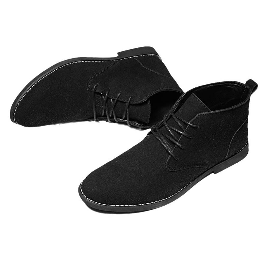 Men's Leather Martin Boots, Large Size 46, Low-Top, Pointed Toe, European and American Style