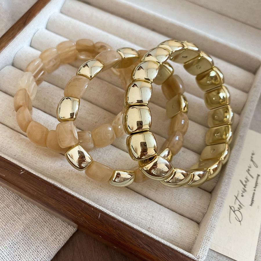 Colorful Acetate Open Bangle: Exaggerated Light Luxury Bracelet for Women