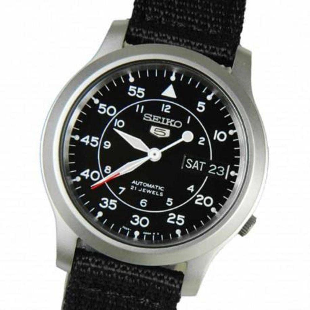 SEIKO import overseas mesh automatic military [SEIKO import] wristwatch, model, belt, winding, watch, black, SNK809K2, men's [Parallel import]