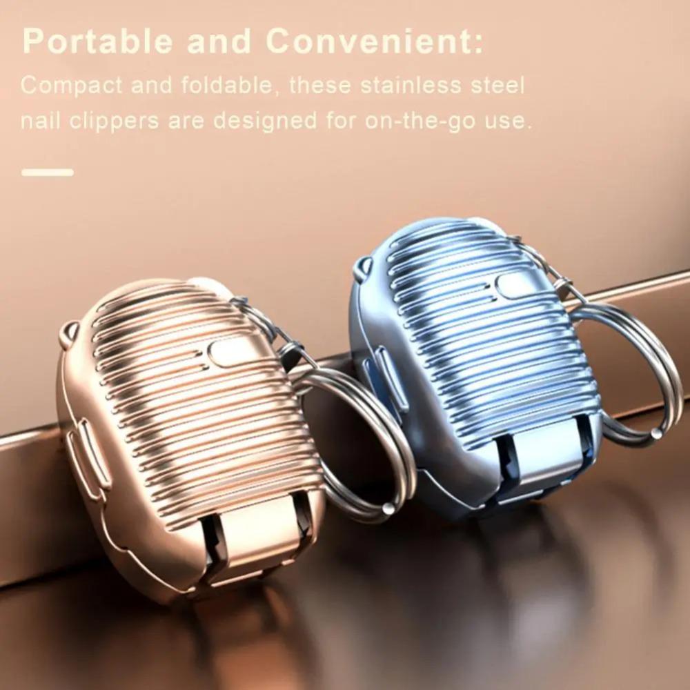 Mini Car Keyring Stainless Steel Fingernail Clipper Creative Nail Clipper Keychain  Trim Nails