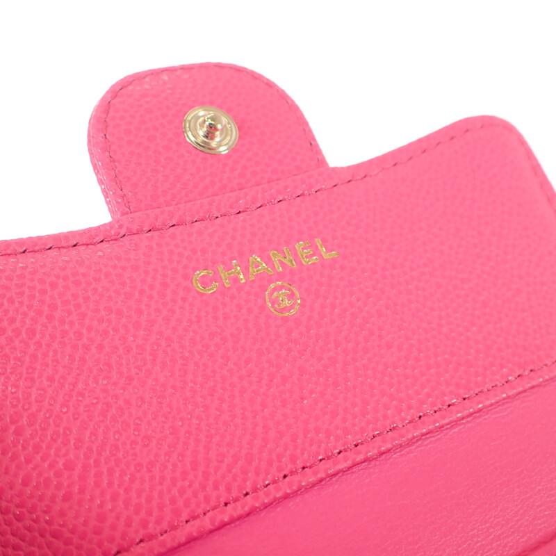 Chanel AP0231 Bifold Wallet Fusha Pink Women