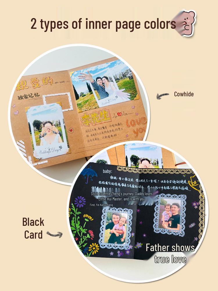 Album Fotografico Pieghevole a Fisarmonica Fatto a Mano: Manuale Regalo Commemorativo e per la Laurea in Carta Kraft Retrò.