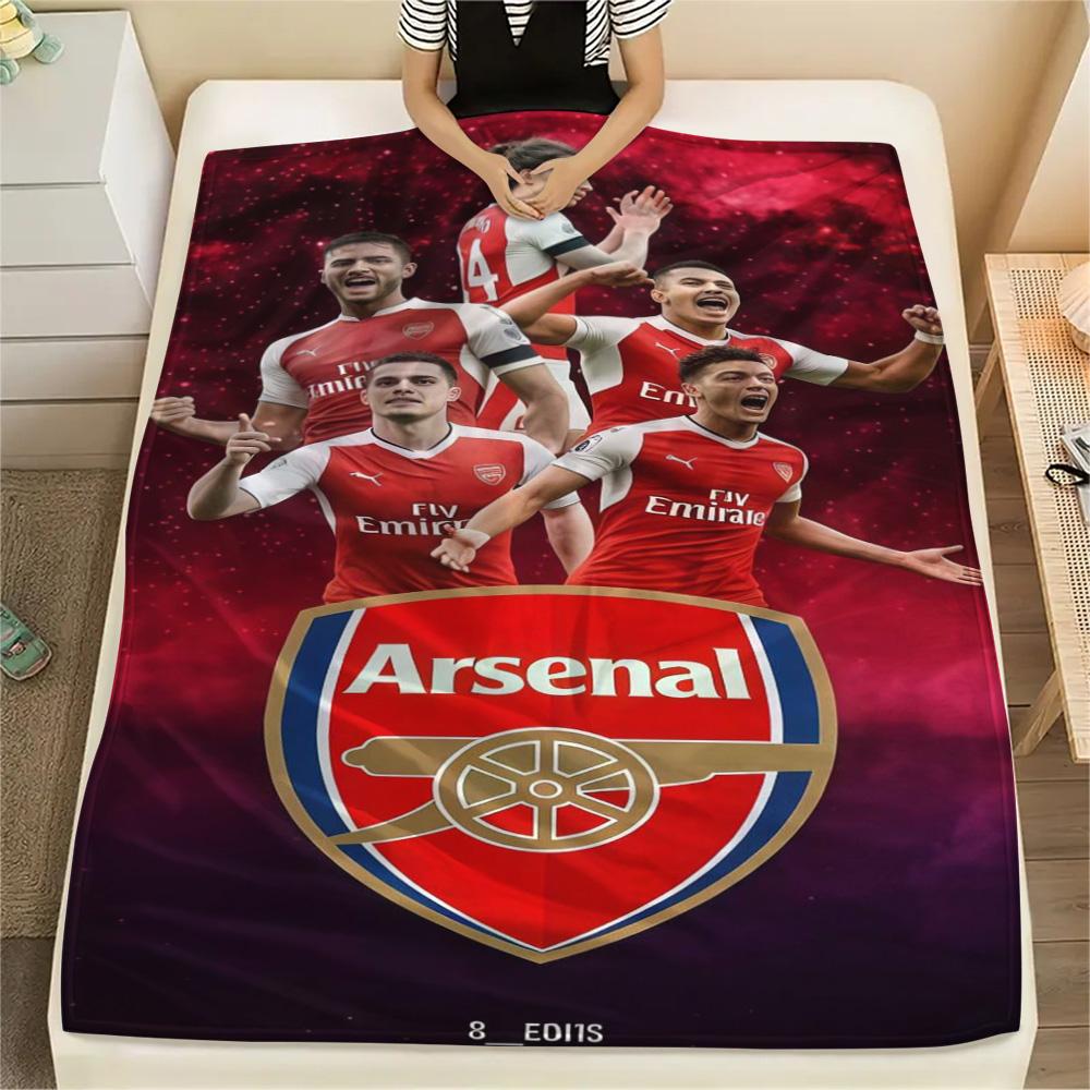 Coperta a Flanella con Stampa Arsenal Football Club, Alta qualità, Confortevole per Tutte le Stagioni, Arredamento per la Casa, Calore e Comfort