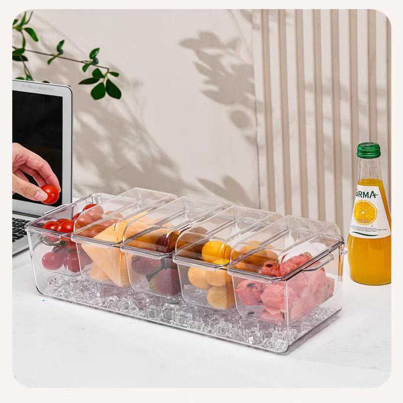 Ru Han 5-Compartment Transparent Food Storage Container