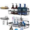 Matte Black Metal Shower Caddy Organizer Set of 4