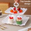 3-stöckige Cupcake-Ständer mit Desserttellern Tischpräsentation Süßigkeiten Kuchen Etagere Leckereien Gastgeschenke Serviertabletts für Teeparty Hochzeit Babyparty