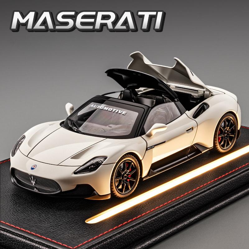 Druckgusslegierung 1:24 Maser MC20 Cabriolet-Supercar-Modell mit Sound und Licht, Rückziehmechanismus, Kinderspielzeug, Fahrzeugdekoration, Geschenk