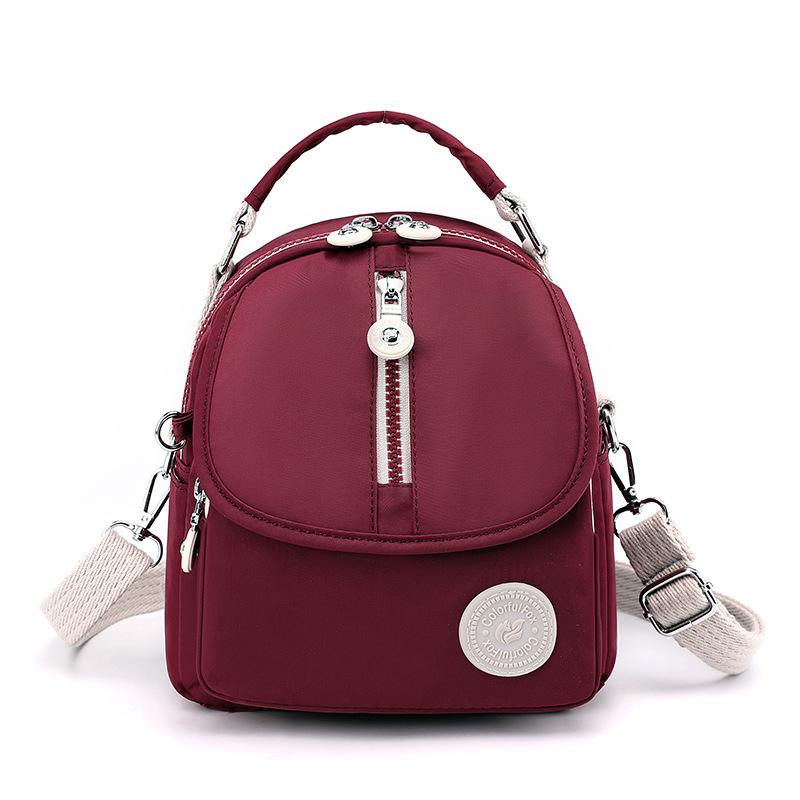 New Women's Shoulder Bag Simple Multi-functional Backpack Outdoor Leisure Large Capacity Fashion Contrasting Messenger Bag