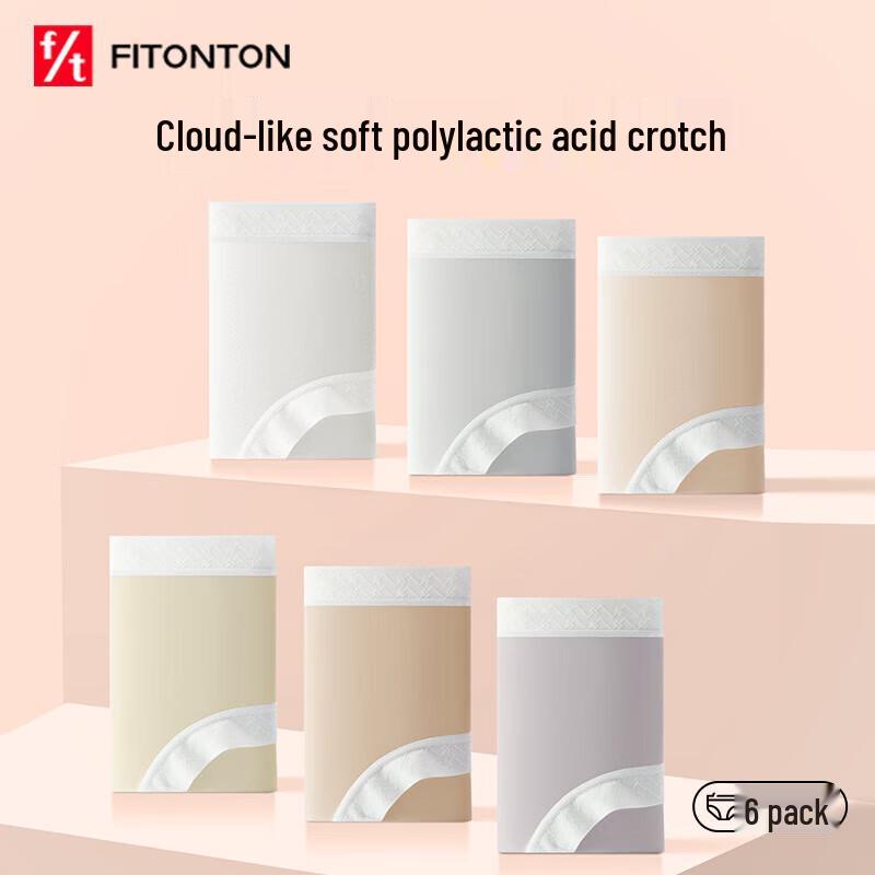 

FitonTon Women s Seamless Lactate Crotch Briefs - 6 Pack L