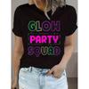 Print Plus Size Women's Casual T-Shirt, Short Sleeved, Slightly Elastic Fabric, Regular Style, Comfortable Top for All Seasons Women Clothes