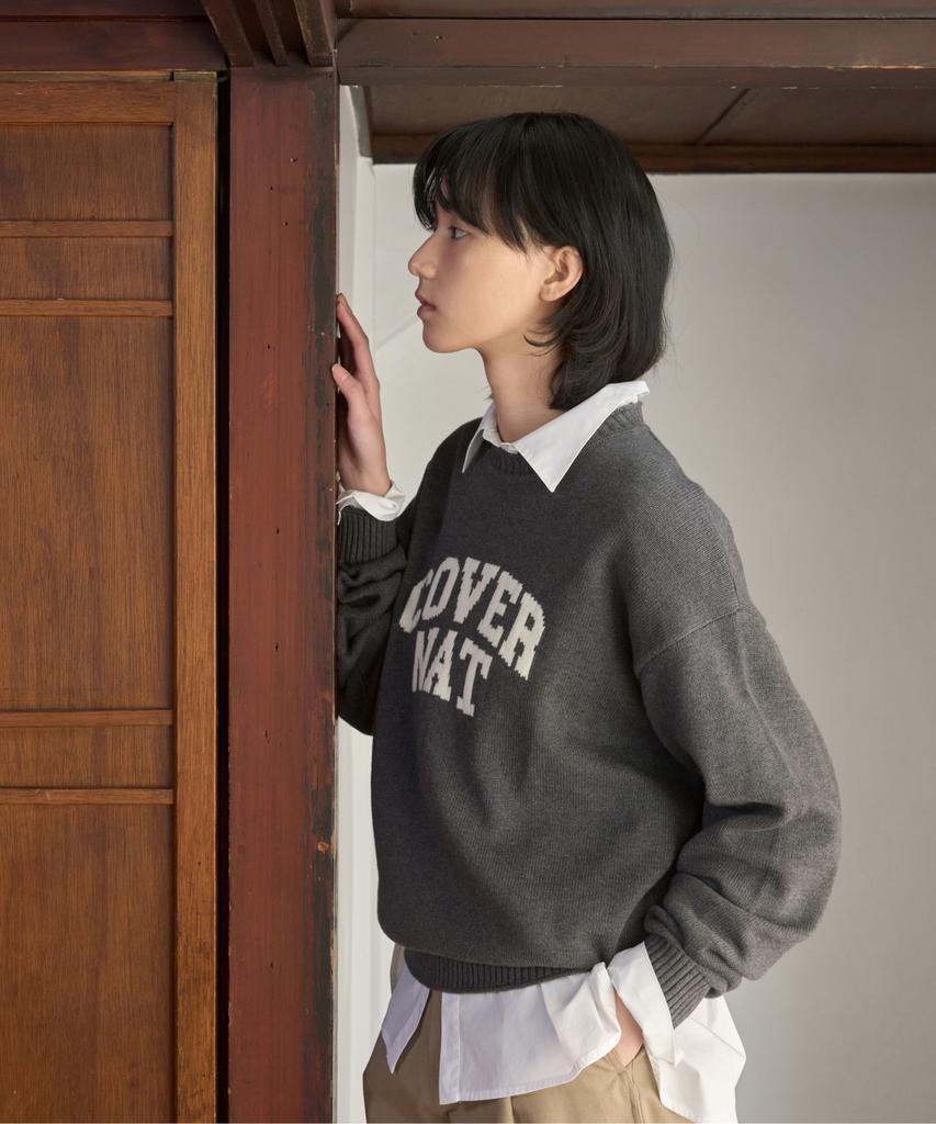 COVERNAT Arch Logo Knit Navy