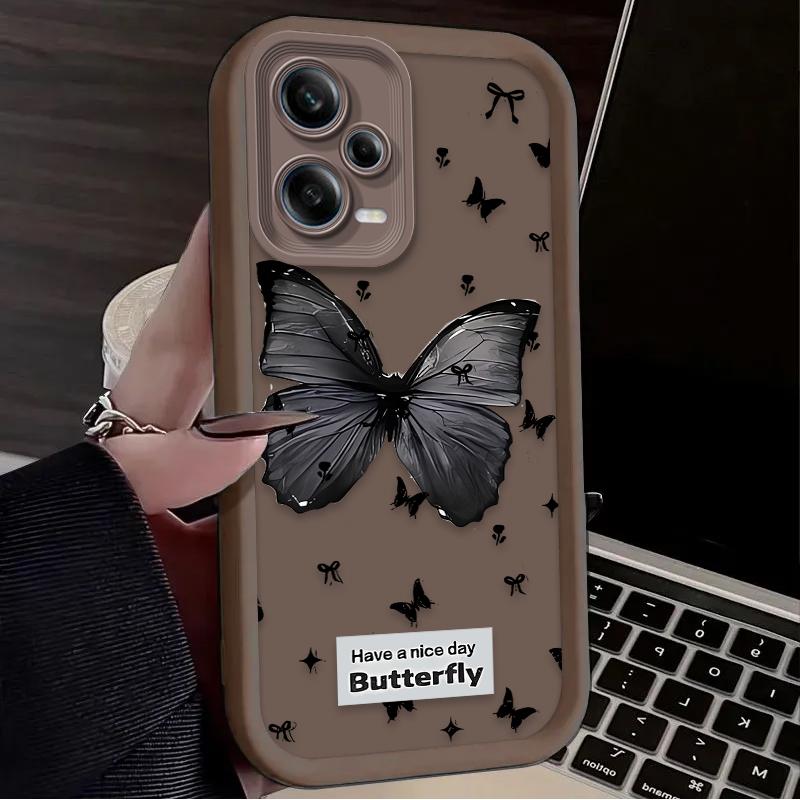 Retro Butterfly Phone Case For IPhone 16 13 15 11 12 14 17 Pro Max Case 17 Air 15 Plus Shockproof Cover Silicone Soft Fundas