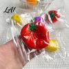 Portable Stress Relief Toy Shapeable Tomato Squeeze Slow Rebound Anxiety Lemon Sensory Ball Soft Stretchy Simulated Fruit Vegetable Fidget Relaxation