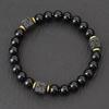 Fashion Natural Stone Bracelet For Men 8mm Volcanic Rock Obsidian Strand Braclet Meditation Healing Braslet Rosary Beads Pulsera