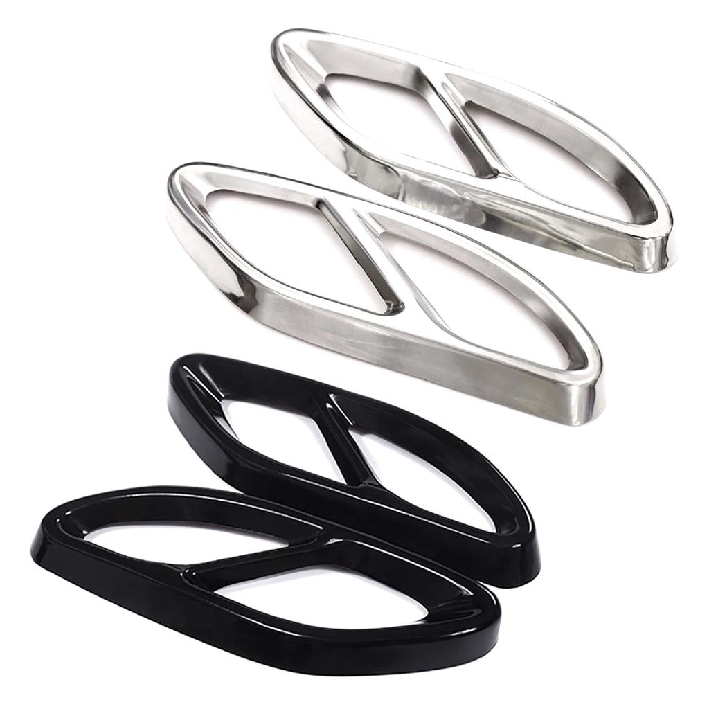 1 Paar Auto-Außenauspuffschalldämpferabdeckung für W176 W205 W213 X253 Heckstoßstangenzylinder-Auspuffrohrabdeckungsverkleidung