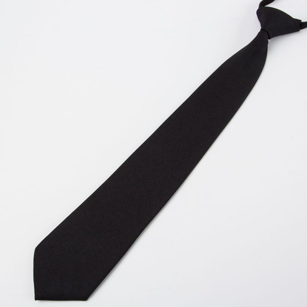 Solid Color Children's Snap Tie Basic Black Short Student Casual All-match Tie Male and Female Student Accessories