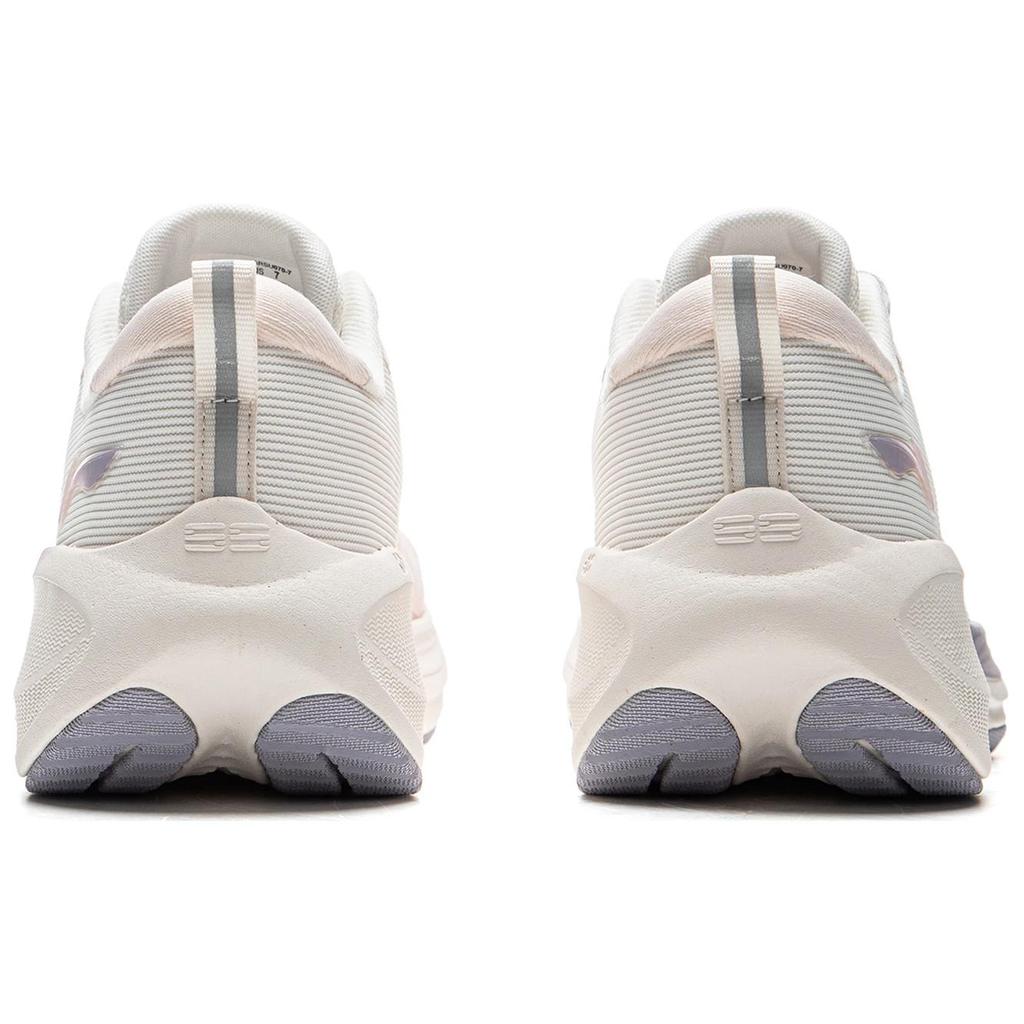 New LINING Wu Leaping 2.0 V2 Running Shoes Women's Low top Mist White/Light Bud Orange ARSU070-7